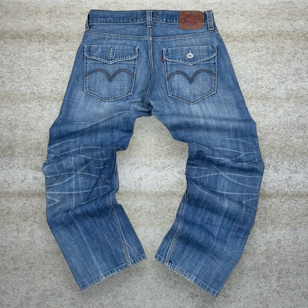 Vintage 90s Levis Jeans 514 33x32 Slim Straight Fit Medium Wash Denim Cotton